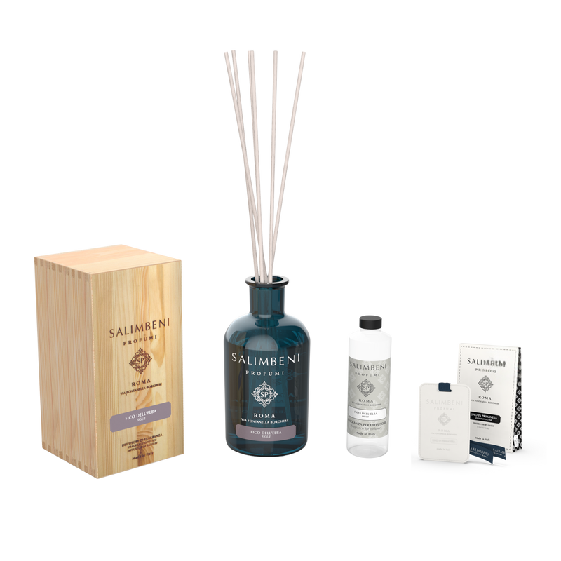 Diffuseur à Bâtonnets 1000 ml DE VOTRE CHOIX + Recharge de 250ml du même parfum que le Diffuseur + Cartes Parfumées pour les Armoires (lot de 3)