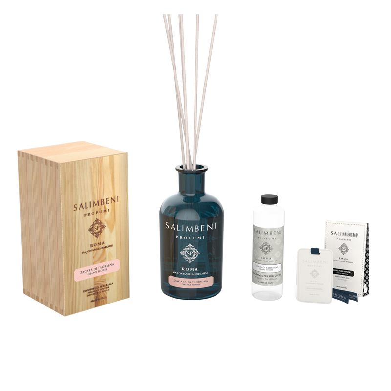 Diffuseur à Bâtonnets 1000 ml DE VOTRE CHOIX + Recharge de 250ml du même parfum que le Diffuseur + Cartes Parfumées pour les Armoires (lot de 3)