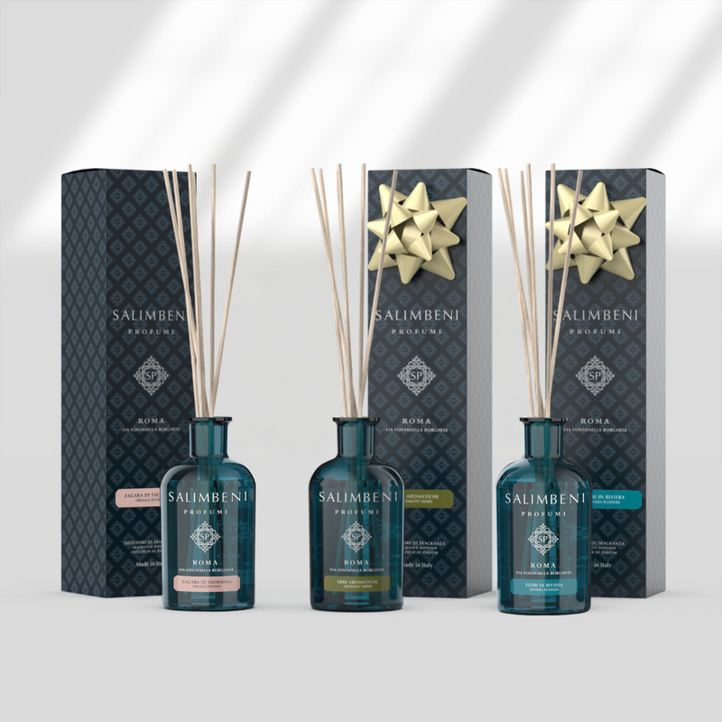 3 Diffuseurs à Bâtonnets de 100 ml (Oranger de Taormine + Fleurs en Riviera en ESSAI GRATUIT + Plantes Aromaticques en ESSAI GRATUIT)