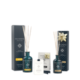 Diffuseur de 250ml DE VOTRE CHOIX + Cartes Parfumées pour les Armoires - Le Lin au Printemps (lot de 3) + Diffuseur de 100ml Bois de Noyer et Bruyère