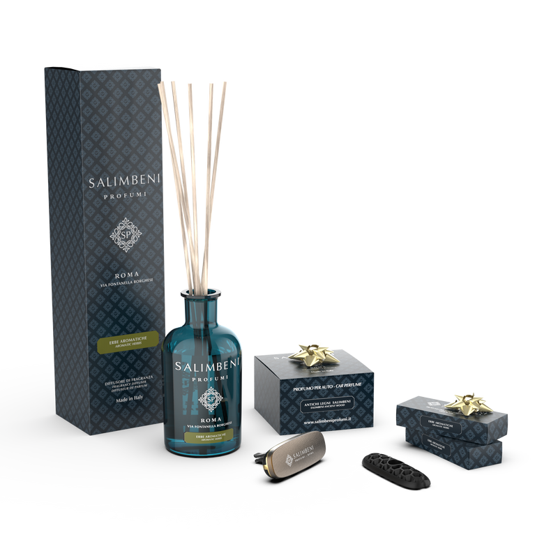Diffuseur à Bâtonnets 250 ml (FRAGRANCE DE VOTRE CHOIX) + Diffuseur pour Voiture dans le même parfum en ESSAI GRATUIT + 2 recharges pour voiture dans le même parfum en ESSAI GRATUIT