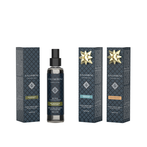 3 Vaporisateurs d'Intérieur 150 ml (Plantes Aromatiques + Brise Marine + Bois de Noyer et Bruyère)
