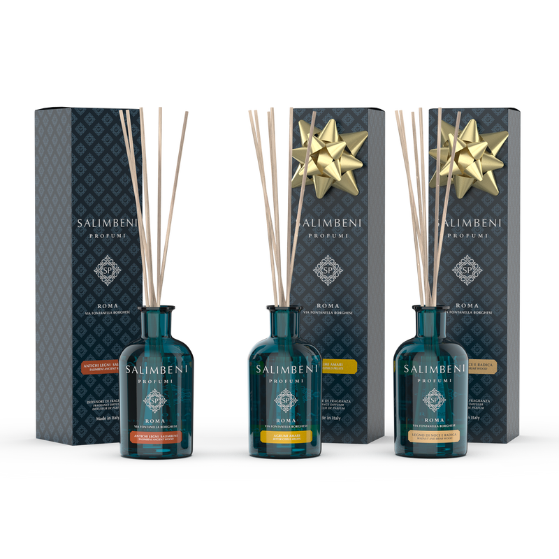 3 Fragrances (Bois Anciens Salimbeni 100 ml + Agrumes Amers 100 ml + Bois de Noyer et Bruyère 100 ml)