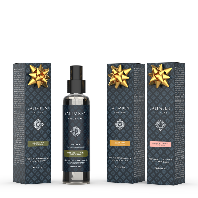 3 Vaporisateurs d'Intérieur 150 ml (Plantes Aromatiques + Agrumes Amers + Oranger de Taormine)