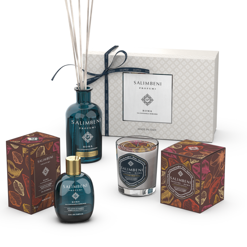 Coffret Cadeau Premium DE VOTRE CHOIX (Eau de Parfum 100 ml + Bougie Parfumée + Diffuseur à Bâtonnets  250 ml)