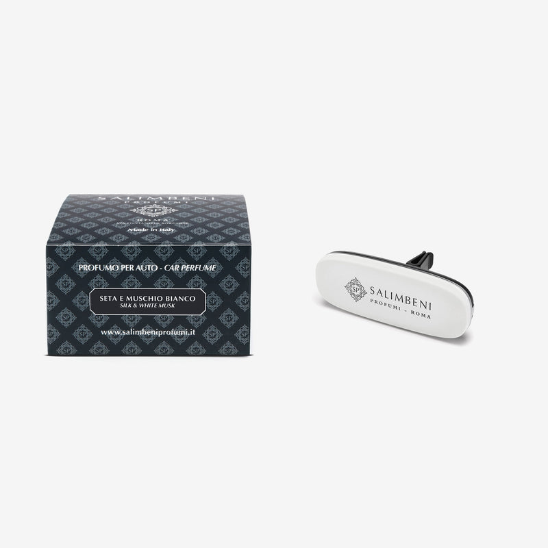 PARFUM POUR VOITURE BLANC MAT - SOIE ET MUSC BLANC
